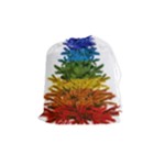 rainbow christmas tree Drawstring Pouch (Medium)