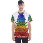 rainbow christmas tree Men s Sports Mesh Tee