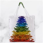 rainbow christmas tree Grocery Tote Bag
