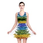 rainbow christmas tree Reversible Skater Dress