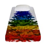 rainbow christmas tree Fitted Sheet (Single Size)