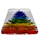rainbow christmas tree Fitted Sheet (California King Size)
