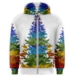 rainbow christmas tree Men s Zipper Hoodie