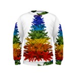 rainbow christmas tree Kids  Sweatshirt