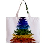 rainbow christmas tree Zipper Mini Tote Bag