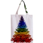 rainbow christmas tree Zipper Classic Tote Bag