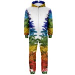 rainbow christmas tree Hooded Jumpsuit (Men)