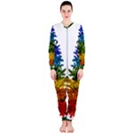 rainbow christmas tree OnePiece Jumpsuit (Ladies)