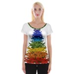 rainbow christmas tree Cap Sleeve Top