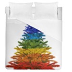 rainbow christmas tree Duvet Cover (Queen Size)