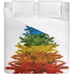 rainbow christmas tree Duvet Cover (King Size)