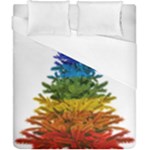 rainbow christmas tree Duvet Cover (California King Size)