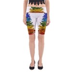 rainbow christmas tree Yoga Cropped Leggings