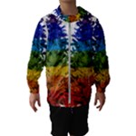 rainbow christmas tree Kids  Hooded Windbreaker