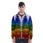 rainbow christmas tree Men s Windbreaker