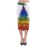 rainbow christmas tree Midi Pencil Skirt