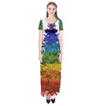 rainbow christmas tree Short Sleeve Maxi Dress