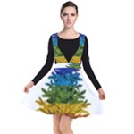 rainbow christmas tree Plunge Pinafore Dress