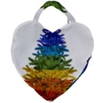 rainbow christmas tree Giant Heart Shaped Tote