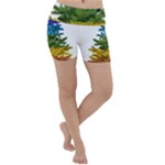 rainbow christmas tree Lightweight Velour Yoga Shorts