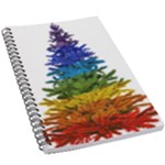 rainbow christmas tree 5.5  x 8.5  Notebook
