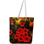 Poppies by Ave Full Print Rope Handle Tote (Large)