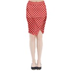 Redpolkaminnie Midi Wrap Pencil Skirt