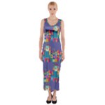 IT S A SMALL WORLD Fitted Maxi Dress