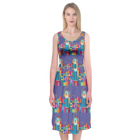 IT S A SMALL WORLD Midi Sleeveless Dress from ArtsNow.com