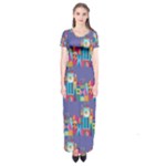 IT S A SMALL WORLD Short Sleeve Maxi Dress
