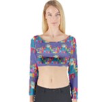IT S A SMALL WORLD Long Sleeve Crop Top