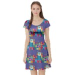 IT S A SMALL WORLD Short Sleeve Skater Dress