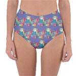 IT S A SMALL WORLD Reversible High-Waist Bikini Bottoms