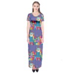 IT S A SMALL WORLD Short Sleeve Maxi Dress