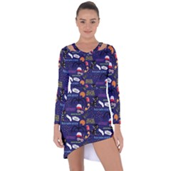 Asymmetric Cut-Out Shift Dress 