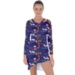 STRANGER THINGS Asymmetric Cut-Out Shift Dress