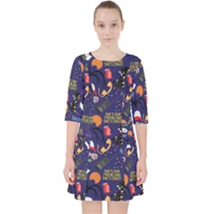 Quarter Sleeve Pocket Dress 
