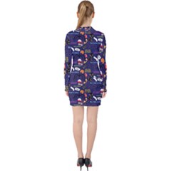 V-neck Bodycon Long Sleeve Dress 