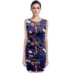 Sleeveless Velvet Midi Dress 