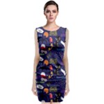 STRANGER THINGS Sleeveless Velvet Midi Dress