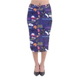 STRANGER THINGS Velvet Midi Pencil Skirt