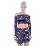 STRANGER THINGS Off Shoulder Top with Mini Skirt Set