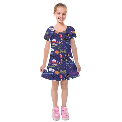 STRANGER THINGS Kids  Short Sleeve Velvet Dress from ArtsNow.com