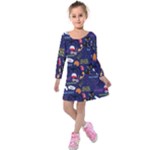 STRANGER THINGS Kids  Long Sleeve Velvet Dress