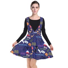 Plunge Pinafore Dress 