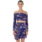 STRANGER THINGS Off Shoulder Top with Skirt Set