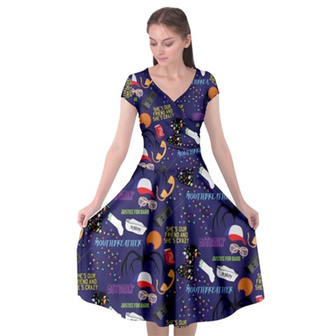 STRANGER THINGS Cap Sleeve Wrap Front Dress from ArtsNow.com
