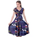 Cap Sleeve Wrap Front Dress 