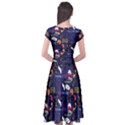 Cap Sleeve Wrap Front Dress 