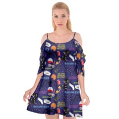 Cutout Spaghetti Strap Chiffon Dress 